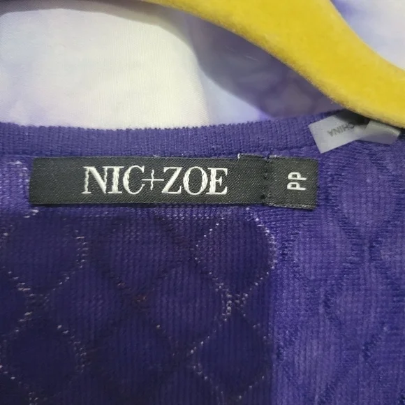 NIC+ZOE Women's Rare Raised Convertible Draped Linen Cardigan Sweater Size XL